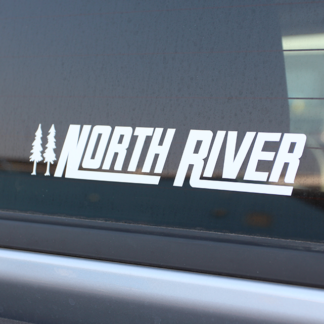 White North River Boats Decal