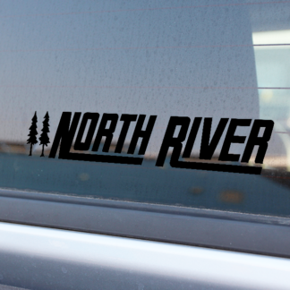 Black North River Boats Decal