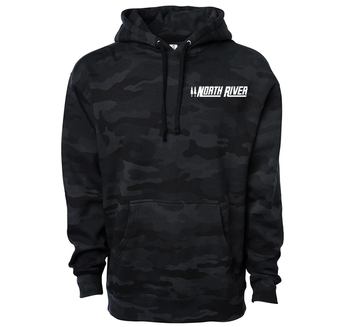 Black Camo Independent Heavyweight Hooded Pullover Sweatshirt – North ...