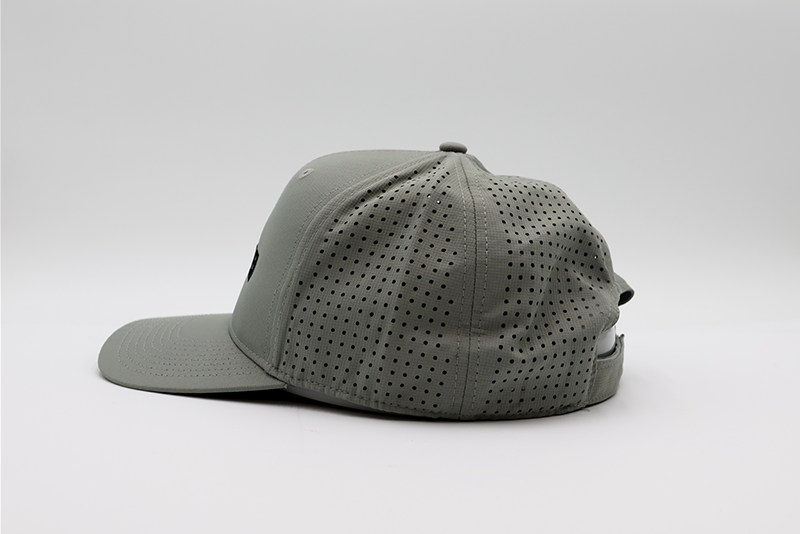Grey Nylon Performance Cap Back
